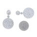 White Gold Diamond Cluster Dangle Circle Earrings 14k Rd 2.00ctw Pierce Screw-On White Gold Diamond Cluster Dangle Circle Earrings 14k Rd 2.00ctw Pierce Screw-On