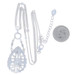 White Gold Diamond Cluster Halo Dangle Necklace - 14k Round 2.43ctw Adjustable White Gold Diamond Cluster Halo Dangle Necklace - 14k Round 2.43ctw Adjustable