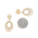 Yellow Gold Diamond Starburst Oval Dangle Earrings - 14k Round .46ctw Pierced Yellow Gold Diamond Starburst Oval Dangle Earrings - 14k Round .46ctw Pierced