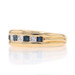 Yellow Gold Sapphire Diamond Band - 14k Square .75ctw Stackable Ring Size 6 Yellow Gold Sapphire Diamond Band - 14k Square .75ctw Stackable Ring Size 6