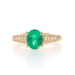Yellow Gold Emerald & Diamond Ring - 14k Oval 1.40ctw Yellow Gold Emerald & Diamond Ring - 14k Oval 1.40ctw