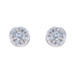 White Gold Diamond Cluster Stud Earrings - 14k Round .28ctw Pierced Screw-Ons White Gold Diamond Cluster Stud Earrings - 14k Round .28ctw Pierced Screw-Ons
