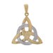 Yellow Gold Trinity Knot Pendant - 14k Eternal Life Cicrle Yellow Gold Trinity Knot Pendant - 14k Eternal Life Cicrle