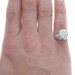White Gold Diamond Men's Ring - 14k Round Brilliant 1.53ctw Cluster