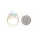 Yellow Gold Blue Topaz & Diamond Ring - 14k Pear 9.52ctw