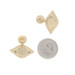 Yellow Gold Diamond Enamel Evil Eye Dangle Earrings 14k Single .20ctw All-Seeing