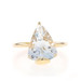 Yellow Gold White Topaz Cocktail Solitaire Ring - 10k Trillion 6.17ct Yellow Gold White Topaz Cocktail Solitaire Ring - 10k Trillion 6.17ct