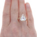 Yellow Gold White Topaz Cocktail Solitaire Ring - 10k Trillion 6.17ct Yellow Gold White Topaz Cocktail Solitaire Ring - 10k Trillion 6.17ct
