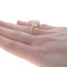 Yellow Gold White Topaz Cocktail Solitaire Ring - 10k Trillion 6.17ct Yellow Gold White Topaz Cocktail Solitaire Ring - 10k Trillion 6.17ct