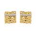 Orlando Orlandini Diamond Large Stud Earrings - Yellow Gold 18k Rd .16ctw Square Orlando Orlandini Diamond Large Stud Earrings - Yellow Gold 18k Rd .16ctw Square