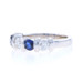 White Gold Sapphire Diamond Band - 14k Round 1.24ctw Stackable Wedding Ring White Gold Sapphire Diamond Band - 14k Round 1.24ctw Stackable Wedding Ring
