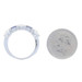 White Gold Sapphire Diamond Band - 14k Round 1.24ctw Stackable Wedding Ring White Gold Sapphire Diamond Band - 14k Round 1.24ctw Stackable Wedding Ring