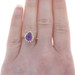 Yellow Gold Amethyst Diamond Halo Ring - 14k Pear 1.38ctw Yellow Gold Amethyst Diamond Halo Ring - 14k Pear 1.38ctw