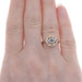 Yellow Gold Sapphire Diamond Cluster Ring - 14k Round 0.12ctw Yellow Gold Sapphire Diamond Cluster Ring - 14k Round 0.12ctw