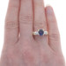 Yellow Gold Lab-Created Sapphire Solitaire Ring - 10k Oval 1.55ct