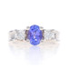 White Gold Tanzanite Diamond Ring - 14k Oval 1.06ctw Engagement White Gold Tanzanite Diamond Ring - 14k Oval 1.06ctw Engagement