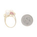 Yellow Gold Cultured Pearl Ruby Diamond Cluster Cocktail Ring - 14k .41ctw Yellow Gold Cultured Pearl Ruby Diamond Cluster Cocktail Ring - 14k .41ctw