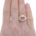 Yellow Gold Pink Tourmaline Diamond Ring - 14k Rectangular Cushion 1.11ctw Yellow Gold Pink Tourmaline Diamond Ring - 14k Rectangular Cushion 1.11ctw