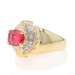 Yellow Gold Pink Tourmaline Diamond Ring - 14k Rectangular Cushion 1.11ctw Yellow Gold Pink Tourmaline Diamond Ring - 14k Rectangular Cushion 1.11ctw