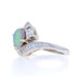 Platinum Black Opal & Diamond Bypass Ring - Oval Cabochon 1.52ctw Platinum Black Opal & Diamond Bypass Ring - Oval Cabochon 1.52ctw
