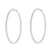 White Gold Diamond Inside-Out Hoop Earrings - 14k Round Brilliant 4ctw Pierced White Gold Diamond Inside-Out Hoop Earrings - 14k Round Brilliant 4ctw Pierced