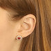 Yellow Gold Ruby Diamond Halo Stud Earrings - 14k Round 1.44ctw Pierced Yellow Gold Ruby Diamond Halo Stud Earrings - 14k Round 1.44ctw Pierced