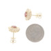 Yellow Gold Ruby Diamond Halo Stud Earrings - 14k Round 1.44ctw Pierced Yellow Gold Ruby Diamond Halo Stud Earrings - 14k Round 1.44ctw Pierced