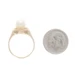 Yellow Gold Cultured Pearl Vintage Solitaire Ring - 10k