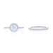 Palladium Lab-Created Diamond Halo Engagement Ring & Wedding Band Rd 1.77ctw IGI Palladium Lab-Created Diamond Halo Engagement Ring & Wedding Band Rd 1.77ctw IGI