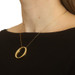 Roberto Coin Oval "O" Pendant Necklace 16 1/2" - Yellow Gold 18k