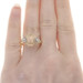 Yellow Gold Flower Trio Statement Ring - 14k Botanical