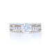 White Gold Lab-Created Diamond Engagement Ring - 18k Round 1.62ctw IGI Cathedral