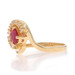 Yellow Gold Ruby Diamond Ring - 14k Oval 0.74ctw