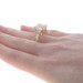 Yellow Gold White Topaz Three-Stone Ring - 10k Emerald Cut 5.18ctw Yellow Gold White Topaz Three-Stone Ring - 10k Emerald Cut 5.18ctw
