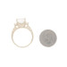 Yellow Gold White Topaz Three-Stone Ring - 10k Emerald Cut 5.18ctw Yellow Gold White Topaz Three-Stone Ring - 10k Emerald Cut 5.18ctw