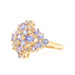 Yellow Gold Tanzanite Cluster Cocktail Ring - 14k Pear & Round 1.60ctw Floral Yellow Gold Tanzanite Cluster Cocktail Ring - 14k Pear & Round 1.60ctw Floral