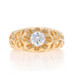 Yellow Gold Cubic Zirconia Solitaire Ring - 14k Round Brilliant .50ct Yellow Gold Cubic Zirconia Solitaire Ring - 14k Round Brilliant .50ct