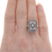 White Gold Black Diamond Cluster Halo Cocktail Ring - 14k Round .50ctw Treated White Gold Black Diamond Cluster Halo Cocktail Ring - 14k Round .50ctw Treated