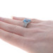 White Gold Blue Topaz & Diamond Ring - 14k Emerald Cut 4.04ctw Milgrain White Gold Blue Topaz & Diamond Ring - 14k Emerald Cut 4.04ctw Milgrain