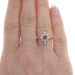 Yellow Gold Ruby Diamond Halo Ring - 14k Round .60ctw Floral Yellow Gold Ruby Diamond Halo Ring - 14k Round .60ctw Floral