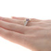 White Gold Amethyst & Diamond Bypass Ring - 14k Cushion .76ctw White Gold Amethyst & Diamond Bypass Ring - 14k Cushion .76ctw