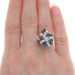 White Gold Diamond Sapphire Cluster Cocktail Bypass Ring -14k Rnd 1.82ctw Floral White Gold Diamond Sapphire Cluster Cocktail Bypass Ring -14k Rnd 1.82ctw Floral
