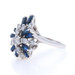 White Gold Diamond Sapphire Cluster Cocktail Bypass Ring -14k Rnd 1.82ctw Floral White Gold Diamond Sapphire Cluster Cocktail Bypass Ring -14k Rnd 1.82ctw Floral