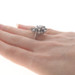 White Gold Diamond Sapphire Cluster Cocktail Bypass Ring -14k Rnd 1.82ctw Floral White Gold Diamond Sapphire Cluster Cocktail Bypass Ring -14k Rnd 1.82ctw Floral