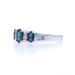 White Gold Sapphire Diamond Ring - 10k Oval 1.47ctw Three-Stone White Gold Sapphire Diamond Ring - 10k Oval 1.47ctw Three-Stone