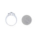 White Gold Sapphire Diamond Ring - 10k Oval 1.47ctw Three-Stone White Gold Sapphire Diamond Ring - 10k Oval 1.47ctw Three-Stone