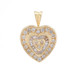 Yellow Gold Diamond Heart Halo Pendant - 14k Baguette & Round 1.00ctw Love Yellow Gold Diamond Heart Halo Pendant - 14k Baguette & Round 1.00ctw Love