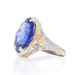 White Gold Lab-Created Sapphire Art Deco Cocktail Solitaire Ring 10k Marq 4.80ct White Gold Lab-Created Sapphire Art Deco Cocktail Solitaire Ring 10k Marq 4.80ct