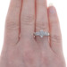 White Gold Diamond Cluster Engagement Ring - 10k Round & Baguette .50ctw White Gold Diamond Cluster Engagement Ring - 10k Round & Baguette .50ctw