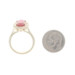 Yellow Gold Lab-Created Ruby Cubic Zirconia Halo Ring 14k Oval 4.26ctw Cathedral Yellow Gold Lab-Created Ruby Cubic Zirconia Halo Ring 14k Oval 4.26ctw Cathedral